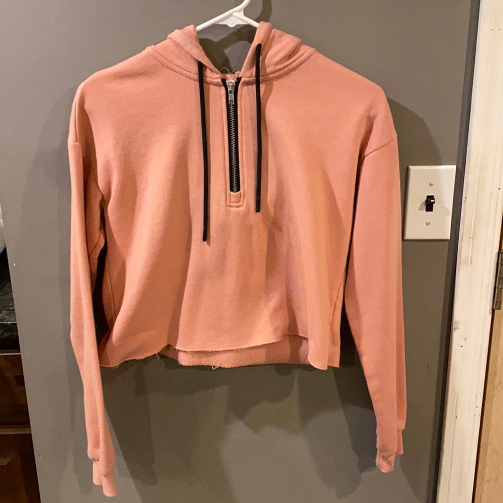 Pink Cropped Hoodie Size XS